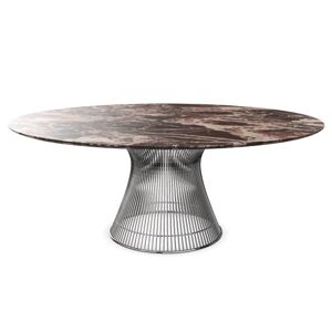 KNOLL table ronde PLATNER Ø 180 cm (Nickel / Rouge Rubis - Metal / marbre)