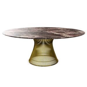 KNOLL table ronde PLATNER Ø 180 cm (Or 18k / Rouge Rubis - Metal / marbre)