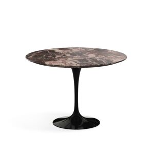 KNOLL table ronde TULIP Ø 107 cm collection Eero Saarinen (Base nera / piano Rosso Rubino - marbre et aluminium)