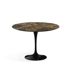 KNOLL table ronde TULIP Ø 107 cm collection Eero Saarinen (Base nera / piano Brown Emperador satinato - marbre et aluminium)
