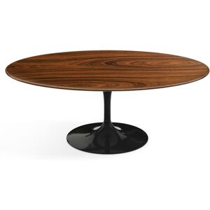 KNOLL table basse ovale TULIP collection Eero Saarinen 107x70 cm (Base noire / plateau Santos Palissandro - Bois et aluminium)