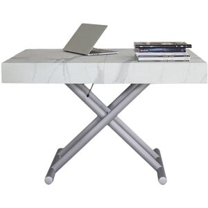 ALTACOM table basse transformable en table a manger ULISSE (Plateau plaque chene - Base en metal verni epoxy)