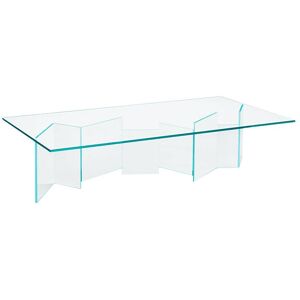 TONELLI table basse METROPOLIS (130 x 70 x h 35 - Verre extra clair)