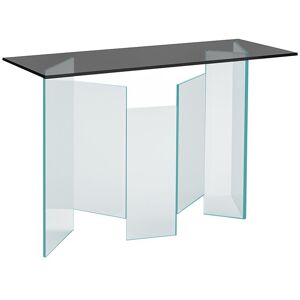 TONELLI console METROPOLIS (Base extra-claire, plateau fume - Verre)