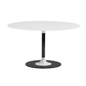 KARTELL table ronde THIERRY XXL (Blanc - Verre trempe peint et metal)