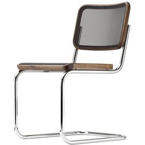 THONET chaise luge S 32 N (Tissu maille et hetre - Tube en acier)