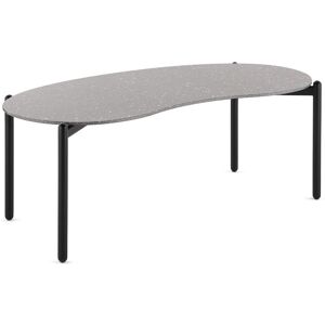 KARTELL table basse UNDIQUE H 44 cm (Plateau en Terrazzo gris clair, structure noire - Gres et acier peint)