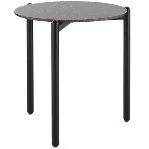 KARTELL table basse UNDIQUE H 51 cm (Plateau Terrazzo noir, structure noire - Gres et acier peint)