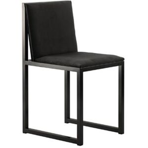 ZEUS set de 2 chaises TERESA SOFT (Noir cuivre sable - Metal et simili cuir noir)