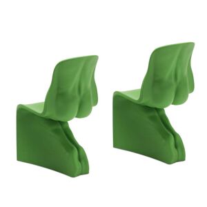 CASAMANIA set de 2 chaises HIM (Vert opaque Pantone 3539 C - Polyethylene)