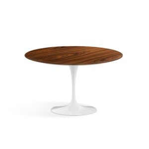 KNOLL table ronde lounge TULIP Ø 107 cm collection Eero Saarinen (Base blanche / plateau Santos Palissandro - Bois et aluminium)