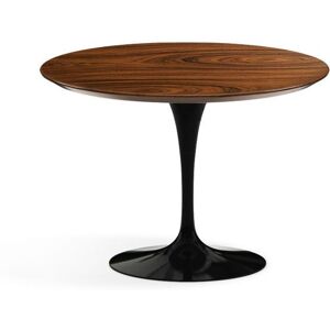 KNOLL table ronde lounge TULIP Ø 91 cm collection Eero Saarinen (Base noire / plateau Santos Palissandro - Bois et aluminium)