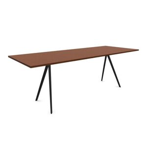 MAGIS table BAGUETTE 205x85 cm (Plateau en chene traite thermiquement, structure noire - MDF impiallacciato e alluminio verniciato poliestere)