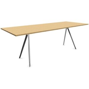 MAGIS table BAGUETTE 205x85 cm (Piano rovere naturale, struttura lucida - MDF impiallacciato e alluminio)