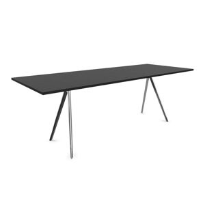 MAGIS table BAGUETTE 205x85 cm (Piano rovere scuro, struttura lucida - MDF impiallacciato e alluminio)