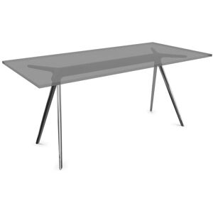 MAGIS table BAGUETTE 160x85 cm (Piano trasparente fume, struttura lucida - Verre et aluminium)