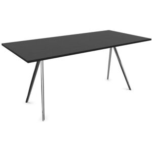 MAGIS table BAGUETTE 160x85 cm (Piano rovere scuro, struttura lucida - MDF impiallacciato e alluminio)