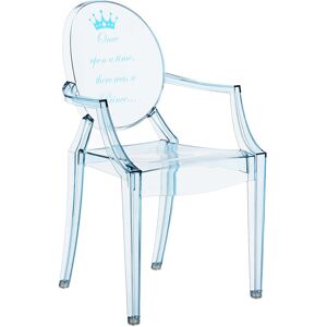 KARTELL KIDS chaise pour enfants LOU LOU GHOST (Bleu / Prince - Polycarbonate transparent)