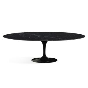 KNOLL table ovale TULIP collection Eero Saarinen 244x137 cm (Base noire / plateau noir Marquina - marbre et aluminium)