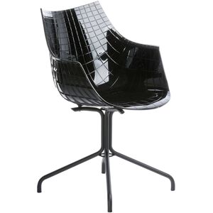 DRIADE fauteuil sur pieds noir MERIDIANA (Noir - Polycarbonate/Acier laqué noir)