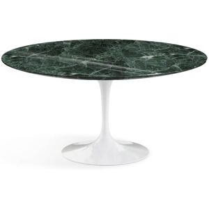 KNOLL table ronde TULIP Ø 152 cm collection Eero Saarinen (Base blanche / plateau en Verde Alpi - marbre et aluminium)