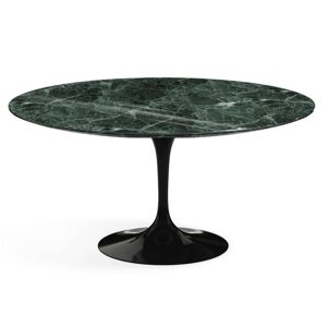 KNOLL table ronde TULIP Ø 152 cm collection Eero Saarinen (Base noire / plateau en Verde Alpi - marbre et aluminium)