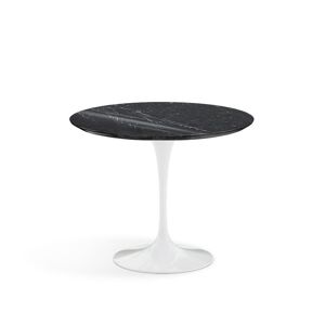 KNOLL table ronde TULIP Ø 91 cm collection Eero Saarinen (Base blanche / plateau noir Marquina - marbre et aluminium)