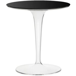 KARTELL table basse TIPTOP (Plateau noir, base transparente - Pleateau en verre, base en PMMA)