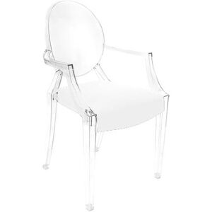 MYAREADESIGN IL CUSCINO coussin pour chaise KARTELL LOUIS GHOST (Blanc cod. 01 - Eco-cuir Greta)