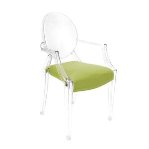 MYAREADESIGN IL CUSCINO coussin pour chaise KARTELL LOUIS GHOST (Vert acide cod. 11 - Eco-cuir Greta)