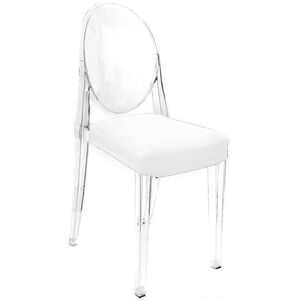 MYAREADESIGN IL CUSCINO coussin pour chaise KARTELL VICTORIA GHOST (Blanc cod. 01 - Eco-cuir Greta)