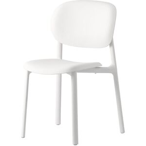 CONNUBIA chaise ZERO CB2151 (Structure blanche, coque blanc optique opaque - Polipropilene riciclato)