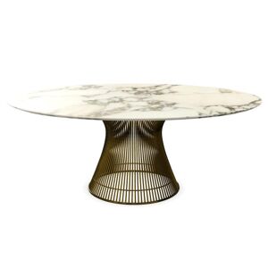 KNOLL table ronde PLATNER Ø 180 cm (Bronze / Arabescato - Métal / marbre)