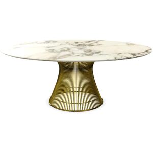 KNOLL table ronde PLATNER Ø 180 cm (Or 18k / Arabescato - Métal / marbre)