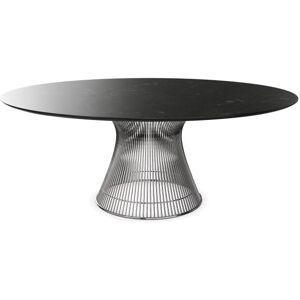 KNOLL table ronde PLATNER Ø 180 cm (Nickel / Noir Marquina - Métal / marbre)