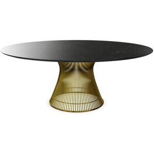 KNOLL table ronde PLATNER Ø 180 cm (Or 18k / Noir Marquina - Métal / marbre)