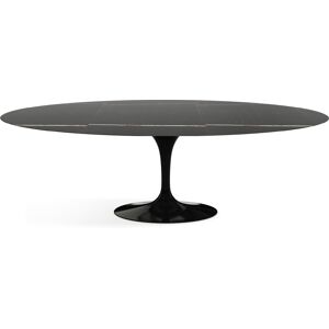 KNOLL table ovale TULIP collection Eero Saarinen 244x137 cm (Base noire / plateau Sahara Noir - marbre et aluminium)