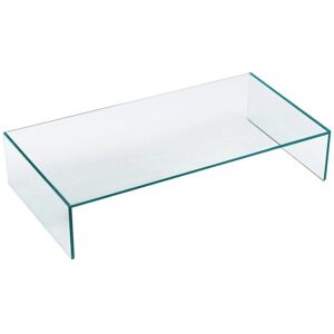 TONELLI table basse EDEN (128 x 68 x h 40 cm - verre transparent)