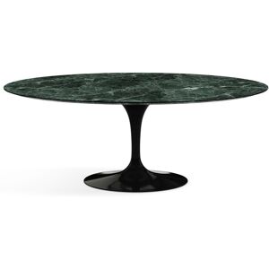 KNOLL table ovale TULIP collection Eero Saarinen 198x121 cm (Base noire / plateau Verde Alpi satin - marbre et aluminium) - Publicité