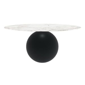 BONALDO table ronde CIRCUS Ø 180 cm base noir opaque (Top Calacatta mat - métal et marbre) - Publicité
