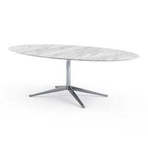 KNOLL table ovale FLORENCE KNOLL 244 x 137 cm (Statuarietto satin - Marbre et acier chromé) - Publicité