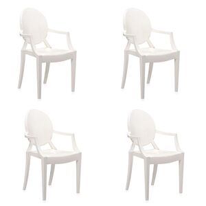 KARTELL set de 4 chaises LOUIS GHOST (Blanc brillant - Polycarbonate 2.0 à partir de matière première renouvelable) - Publicité