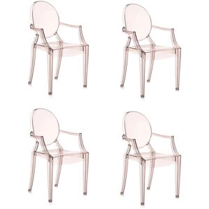 KARTELL set de 4 chaises LOUIS GHOST (Orange - Polycarbonate 2.0 à partir de matière première renouvelable) - Publicité