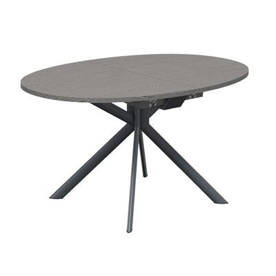 CONNUBIA table extensible à rallonge avec piètement gris mat GIOVE