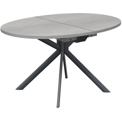 CONNUBIA table extensible à rallonge avec piètement gris mat GIOVE