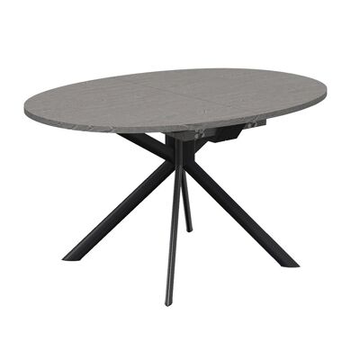 CONNUBIA table extensible à rallonge avec piètement noir mat GIOVE