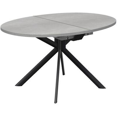 CONNUBIA table extensible à rallonge avec piètement noir mat GIOVE