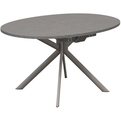 CONNUBIA table extensible à rallonge avec piètement tourterelle mat GIOVE