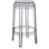 KARTELL tabouret CHARLES GHOST hauteur 65 cm (Fumé - Polycarbonate transparent)