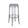 KARTELL tabouret CHARLES GHOST hauteur 75 cm (Fumé - Polycarbonate transparent)